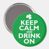 Aimant Restez calme Jour de la Saint Patrick Humour (Recto/Verso)