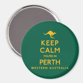 Aimant Restez calme Vous êtes à Perth ! (Recto/Verso)