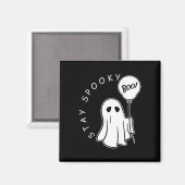 Aimant Restez Éffrayant Boo Cute Ghost Halloween Saison É (Recto/Verso)