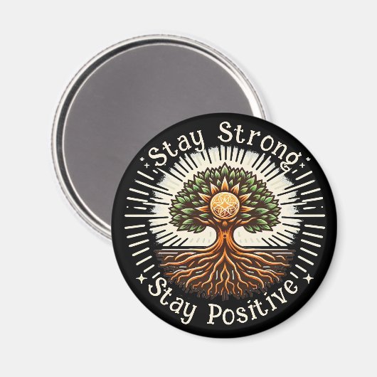 Aimant Restez Forts, Restez Positifs (Recto/Verso)