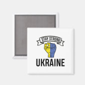 Aimant Restez forts Ukraine - Paix - Liberté (Recto/Verso)