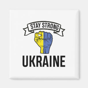 Aimant Restez forts Ukraine - Paix - Liberté