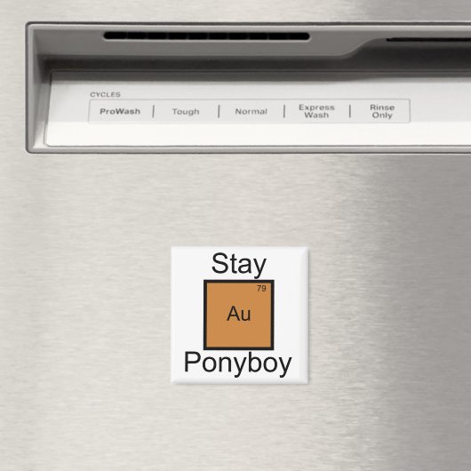 Aimant Restez Gold Ponyboy Élément Pun (In Situ (Lave-vaisselle))