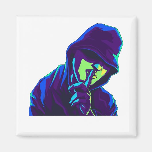 Aimant Restez silencieux | Silence S'Il Vous Plaît | Chut (Devant)