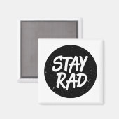 Aimant Restez typographie de Rad (Recto/Verso)