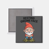 Aimant Resting Gnome Face Cute Funny Christmas Kawaii Car (Recto/Verso)
