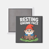 Aimant Resting Gnome Face Cute Funny Christmas Kawaii Car (Recto/Verso)