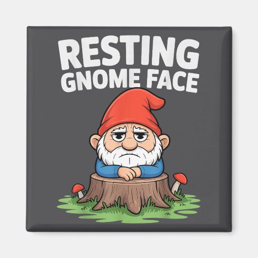 Aimant Resting Gnome Face Cute Funny Christmas Kawaii Car (Devant)