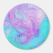 Aimant Résumé Abstrait Aqua Violet (Devant)