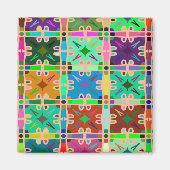 Aimant Résumé Multi Color Art Motif (Devant)