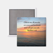 AIMANT RETIRER MATTHEW 11:28 SCRIPTURE VERSE SLEVER (Recto/Verso)
