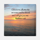 AIMANT RETIRER MATTHEW 11:28 SCRIPTURE VERSE SLEVER (Devant)