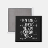 Aimant Retour À L'École Citation Math Pour Filles Garçons (Recto/Verso)