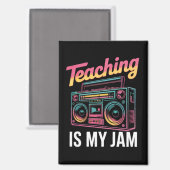 Aimant Retour à l'école Enseignement rétro est My Jam 80s (Recto/Verso)