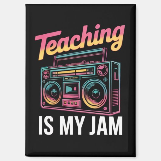 Aimant Retour à l'école Enseignement rétro est My Jam 80s (Recto)