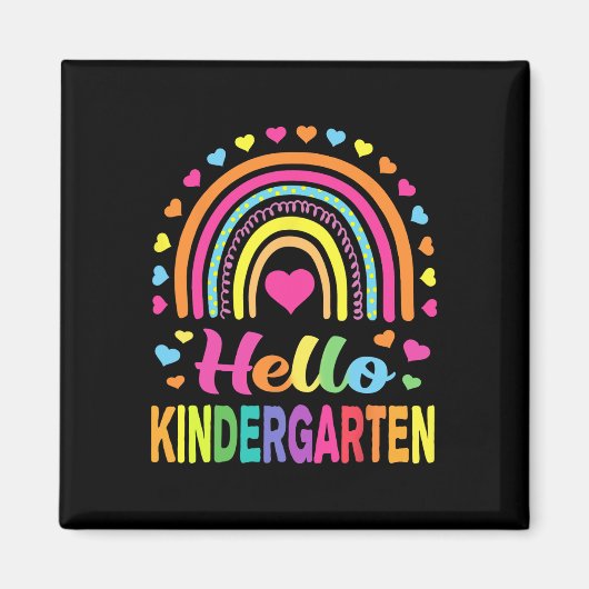 Aimant Retour à l'école Hello Kindergarten Squad Enseigna (Devant)