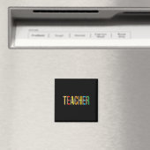 Aimant Retour À L'École Informatique Professeur Leopard P (In Situ (Lave-vaisselle))