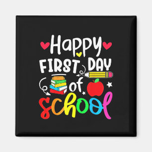 Aimant Retour À L'École Joyeux Premier Jour De L'Étudiant