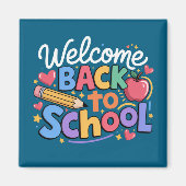 Aimant Retour à l'école Prof Premier jour d'école Drôle (Devant)