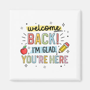 Aimant Retour À L'École Professeur Bienvenue Retour Je Su