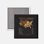 Aimant Retour) Total Solar Eclipse 2024 North America Tou (Recto/Verso)