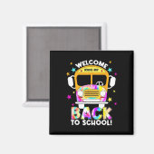 Aimant Retourner À L'École Pour Les Conducteurs D'Autobus (Recto/Verso)