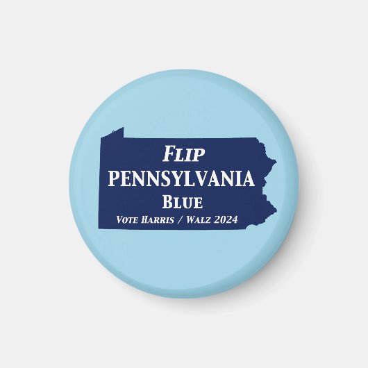Aimant Retourner Pennsylvania Blue en 2024 (Devant)