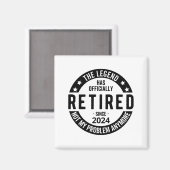 Aimant Retraité 2024 Pas Mon Problème Plus, Drôle (Recto/Verso)