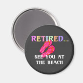 Aimant Retraité...À vous revoir à la plage (Recto/Verso)