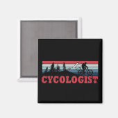 Aimant Retraite de cyclisme drôle - Cycologue (Recto/Verso)