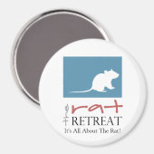 Aimant Retraite de Rat Grand Magnat Rond 3" (Recto/Verso)