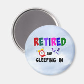 Aimant Retraité et dormant dedans (Recto/Verso)