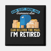 Aimant Retraité Mailman Postal Worker Retraité (Devant)