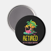 Aimant Retraité Pas Mon Problème Plus De Flamant rose Gra (Recto/Verso)