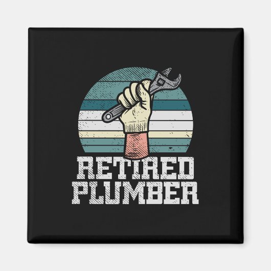 Aimant Retraite Plumber Pension (Devant)