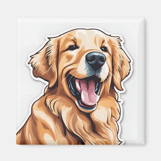 Aimant Retriever doré (Devant)