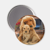 Aimant Retriever du Labrador (Recto/Verso)