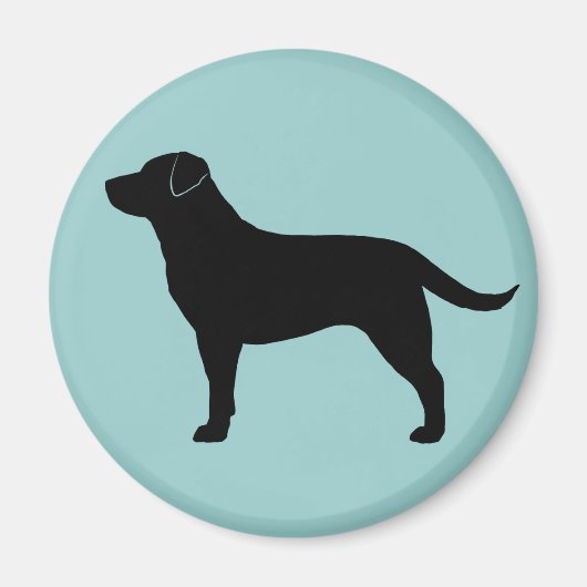 Aimant Retriever du Labrador (Noir) (Devant)