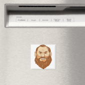 Aimant Rétro à visage barbu (In Situ (Lave-vaisselle))