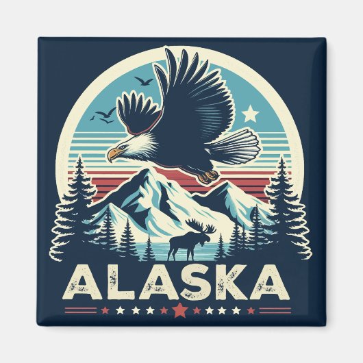 Aimant Retro Alaska (Devant)