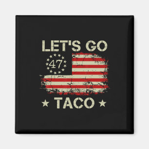 Aimant Retro Allons Taco Drôle Allons Taco Drôle