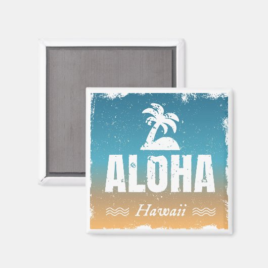 Aimant Retro Aloha Hawaii (Recto/Verso)