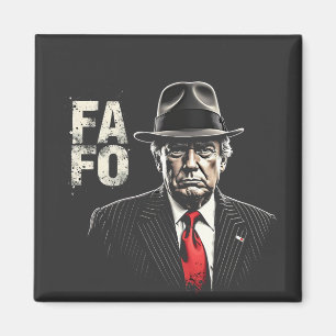 Aimant Retro Américain Donald Trump FAFO USA Drapeau Patr