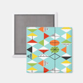 Aimant Retro Arlequin Motif (Recto/Verso)