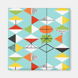 Aimant Retro Arlequin Motif
