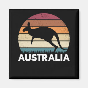 Aimant Retro Australian Animal saut Kangaroo