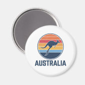 Aimant Retro Australian Sunset Animal sauter Kangaroo (Recto/Verso)