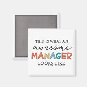 Aimant Retro Awesome Manager Funny (Recto/Verso)