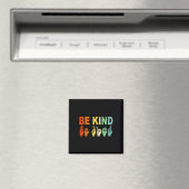 Aimant Retro Be Kind Main Sign ASL Sensibilisation sur l' (In Situ (Lave-vaisselle))