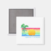 Aimant Retro Beach Grand Cayman (Recto/Verso)